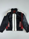 Vintage Stallion California USA Flag Leather Racing Jacket (L/XL)