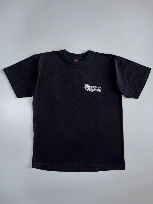 Vintage “Free Spirit” Native Wolf & Eagle Back Graphic Tee | Black (L)