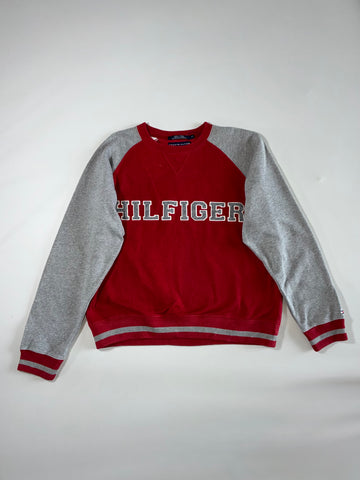 Tommy Hilfiger Hilfiger Spellout Colorblock Raglan Crewneck Sweatshirt (XL)