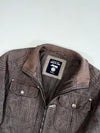 Jeep Washed Brown Utility Jacket – Ribbed Collar, Flap Pockets (L)