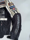 Yellow Corn Black Running Project Racing Moto Jacket with Patches Padded (L)