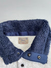 Polo Ralph Lauren | Navy & Cream Sherpa Fleece Snap Pullover | (S)