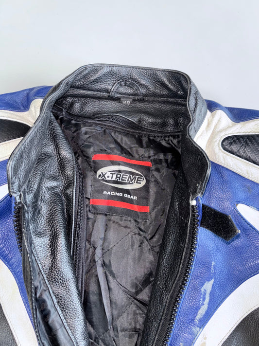 Vintage X-Treme Riding Gare Pure Leather Racing Jacket (Paded) (M)
