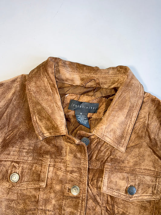 Super Premium Original Leather Jacket (Woollen sleeve)(S)