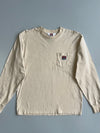 Ben Davis Heavyweight Long Sleeve Pocket T-Shirt in Cream (M)