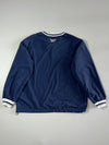 Vintage Reebok Classic Navy V-Neck Nylon Pullover Windbreaker (2XL)