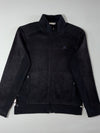 Adidas Full-Zip Track Jacket Textured Knit Stand Collar – Black (M)
