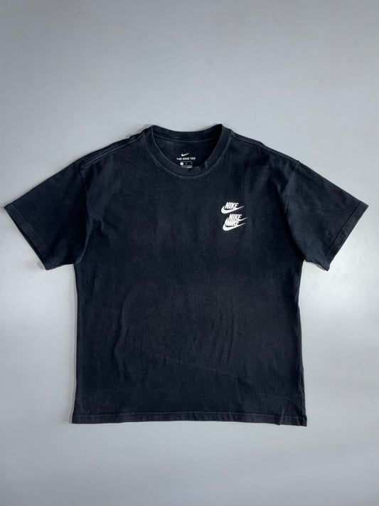 Nike Sportswear Double Swoosh Logo Tee | The Nike Tee | Faded Black (L)