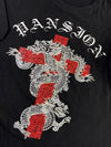Pansion Dragon Cross Gothic Oversized 3/4 Sleeve Tee – Black (3XL/4XL)