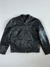 Vintage Black Leather Moto Jacket (Xl/2Xl)