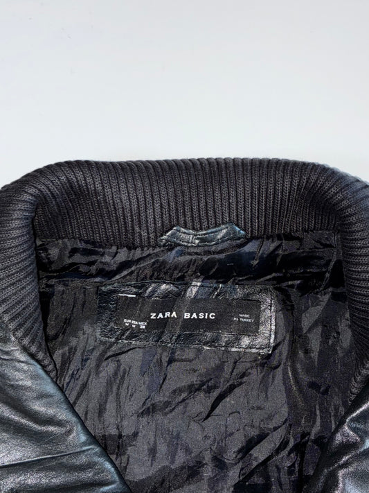 Zara Basic Premium Leather Jacket(S)