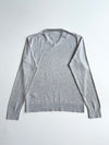 Tommy Hilfiger Heather Grey Premium Cotton V-Neck Sweater (S/M)