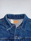 Vintage Levi’s Made in Canada Orange Tab Dark Indigo Wash Vintage Boxy Fit Button-Up Trucker Denim Jacket (M)