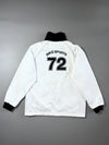 Nike Vintage White Track Jacket Full Zip Navy Collar Retro Sportswear (S)