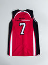 Athletic Knit "Regulators" #7 Red Black Sleeveless Baseball Jersey  (S)
