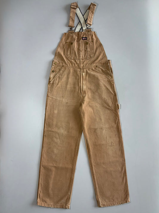 Vintage Dickies Tan Canvas Bib Overalls (Full L:65| Pant - W:36 |L:43)