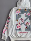 Off-White c/o Virgil Abloh “Global Warming” Floral Hoodie – White (L)