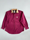 Carhartt Burgundy Heavyweight Button-Up Work Shirt (2XL)