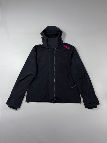 Superdry Japan Windcheater Black & Pink Hooded Jacket (L)