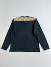 Burberry London Nova Check Shoulder Panel Long Sleeve T-Shirt (M)