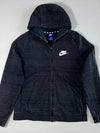 Nike Full-Zip Hoodie with White Swoosh Logo – (M)