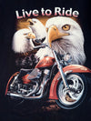 Thanabat | Live to Ride Eagle Graphic Tee | (XL)