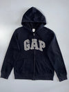 GAP Arch Logo Zip-Up Hoodie Washed Black (M)