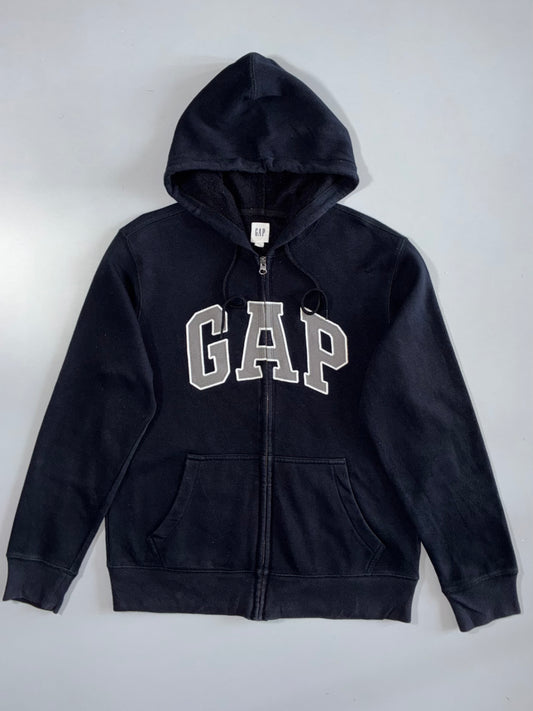 GAP Arch Logo Zip-Up Hoodie Washed Black (M)