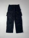 Carhartt Double Knee Carpenter Pants – Faded Black Baggy Workwear (W:33) (L:43)