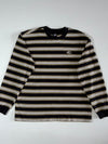 The North Face Striped Long Sleeve Tee – Black/Olive/White, Men’s (L)