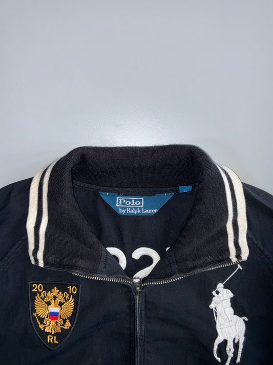 Polo Ralph Lauren Big Pony Track embroidered logo Jacket – Black (L/XL)