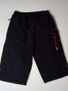 Vintage 90s Nike Black Snap Button 3/4 Track Shorts (W:30) (L:28)