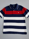 Polo Ralph Lauren Navy/Red/White Striped Polo (M)