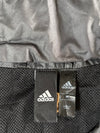 Adidas Black & Grey 3-Stripes Lightweight Hooded Windbreaker Jacket (M/L)