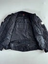 Vintage Soar Black & White Panel Moto Racing Jacket (XL)