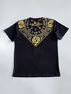 Blood Message Gangsta Chola Gold Foil Print Graphic Tee (S)