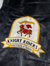 Vintage Leather Club Black Leather Biker Vest – Hollywood Eagle Embroidery & Pins (2XL)