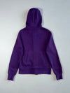 Roots Athletics Fleece-Lined Zip-Up Hoodie Purple/Pink, Beaver Logo, Thumbholes, (XS)