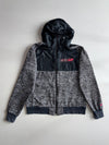 Nike Air Grey Marl Hooded Track Jacket – Black Panel Zip Hoodie (M)