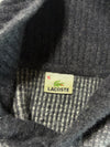 Vintage Lacoste Wool Waffle Knit Turtleneck Sweater – Charcoal Grey  (S)