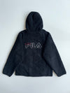 Fila Sherpa Fleece Hooded Zip Jacket – Black (L)