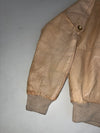 Vintage Gruno Et Chardin Beige Leather Bomber Jacket (M)
