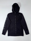 Spyder Black Knit Fleece Full-Zip Hoodie with Sleeve Spell-Out (S)