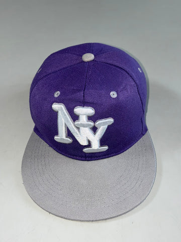 New York NY 3D Embroidered Purple Grey Snapback (Adjustable)