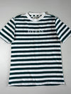 Guess Originals Green & White Striped T-Shirt – Embroidered Los Angeles Logo (L)