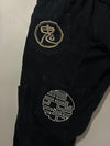 Japanese Oni Kanji & Dragon Embroidered Multi-Pocket Joggers (W:33) (L:38)