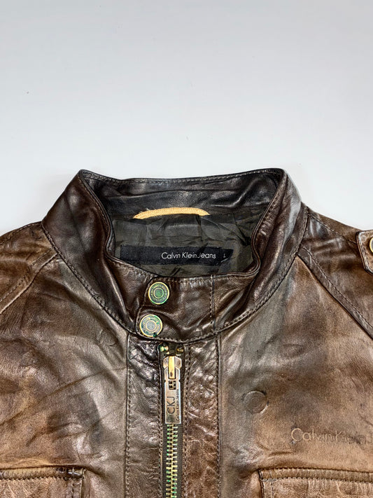Calvin Klein Premium Original Pure Leather Jacket (L)