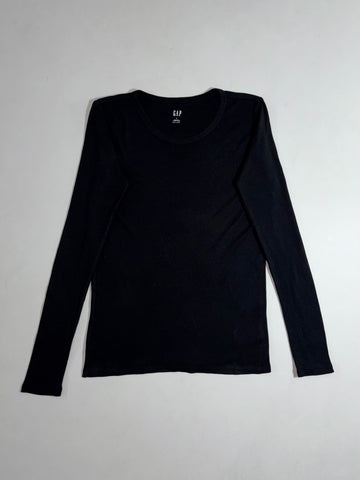 Gap Favorite Long Sleeve Crew Neck Tee – Black (S)