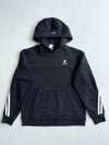 Le Coq Sportif Black Sleeve-Stripe Hoodie (S)