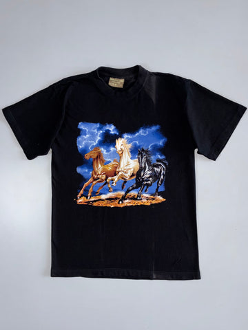 Sanmarino Active Wear Horses Graphic Tee (Black) (M)